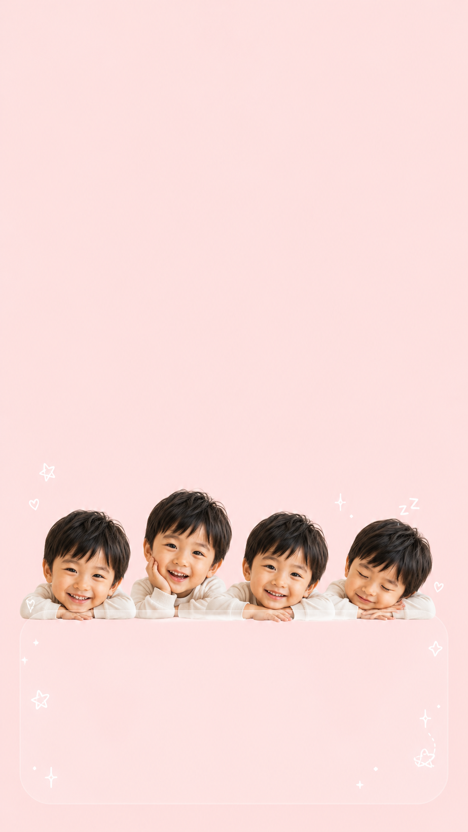 生成AIで作った架空の子どもをベースにした壁紙の作例