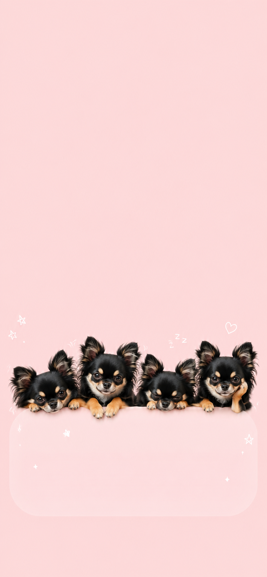 自分の家の犬を元に生成した壁紙の作例